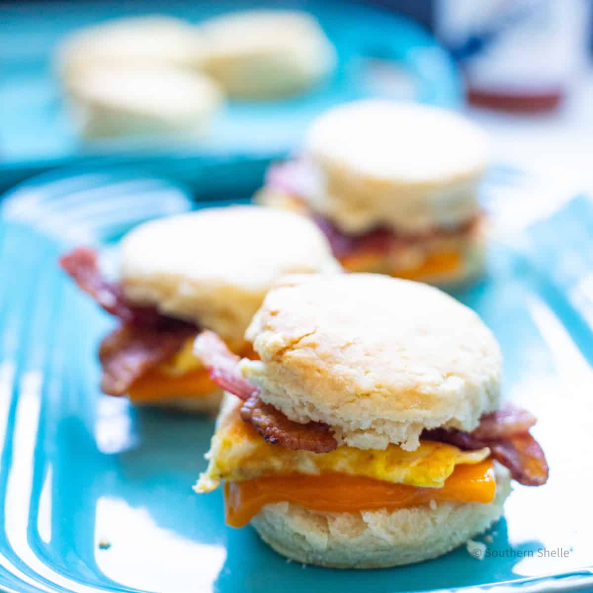 Bacon, Egg and Cheese Biscuits • Southern Shelle