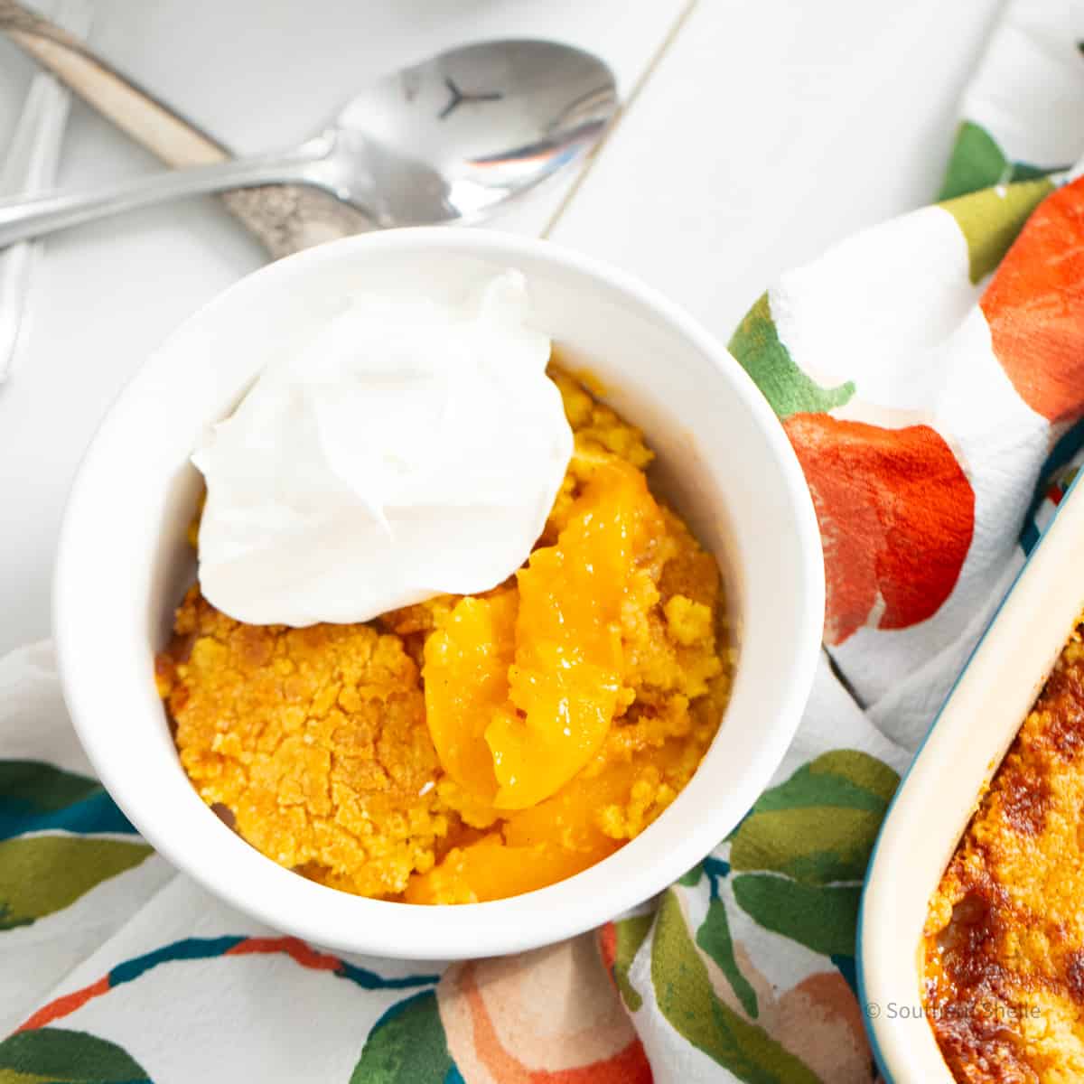 Peach Cobbler with Cake Mix - Southern Shelle